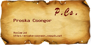 Proska Csongor névjegykártya
